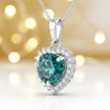 4.85 ct DEW Blue Moissanite Pendant in Gold Vermeil Certified for Holiday Jewellery