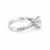 3.20 ct DEW Certified Round Cut White Moissanite Solitaire Ring 18K Gold Plated