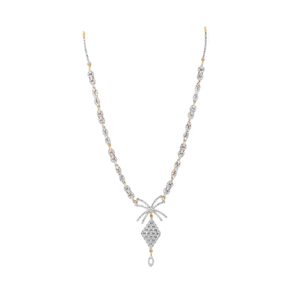 Floral Diamond Necklace and Earring Set