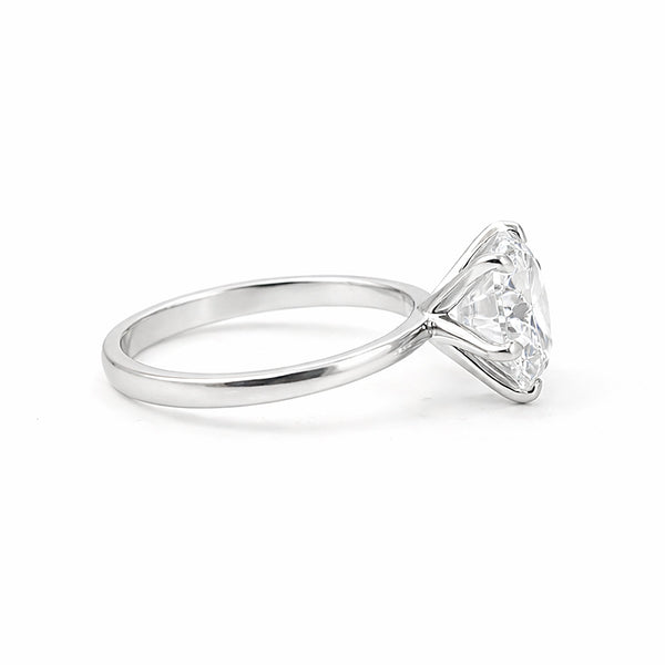 8.3ct DEW White Moissanite Round Solitaire Ring