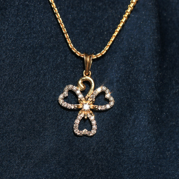 0.31 Ct. Natural Diamond Pendant in 18K Gold Jewellery For Women IGI Certified