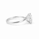 2.85 ct DEW Certified White Moissanite Solitaire Ring in – Gift for Wife 18K Gold Plated