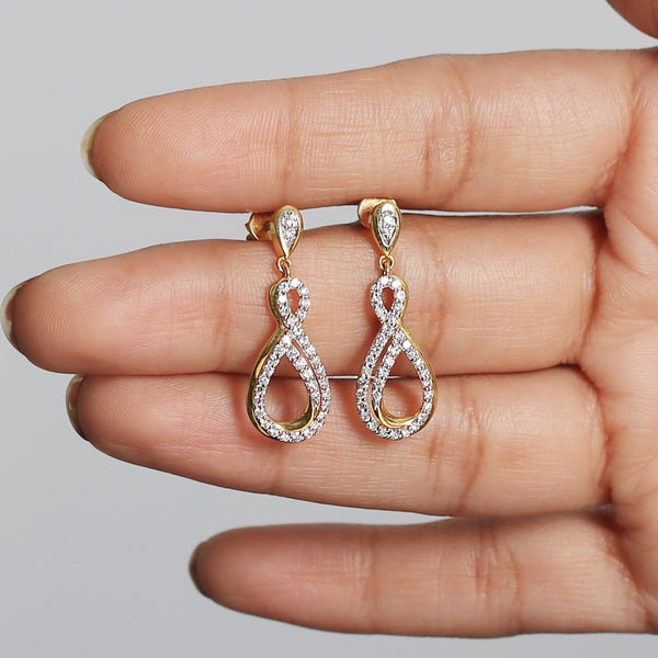 0.70 Ct. IGI Certified  18K Solid Gold Natural Diamond Earrings for Women