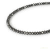4mm Black Moissanite Bead Necklace Certified Wedding Gift Gold Vermeil – white background main image