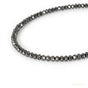 4mm Black Moissanite Bead Necklace Certified Wedding Gift Gold Vermeil