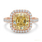 5.00 ct DEW Champagne Treated Moissanite Ring in – Certified Beauty 18K Gold Plated Ver 18K Gold Plated