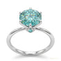 5.00 ct DEW Round Blue Moissanite Solitaire Ring in Certified Jewellery 18K Gold Plated V 18K Gold Plated
