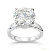 5.05 ct DEW Certified Round White Moissanite Solitaire Ring in – Gift 18K Gold Plated V 18K Gold Plated – white background main image
