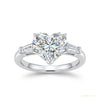 5.10 ct DEW Certified Heart Cut Solitaire White Soliatire Moissanite Ring 18K Gold Plat 18K Gold Plated – white background main image
