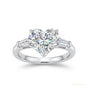 5.10 ct DEW Certified Heart Cut Solitaire White Soliatire Moissanite Ring 18K Gold Plat 18K Gold Plated