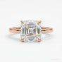 5.20 ct DEW Asscher Cut Moissanite Ring Wedding Gift for Wife Anniversary 18K Gold Plat 18K Gold Plated