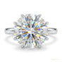 5.20 ct DEW Certified Round Cut F VS1 Moissanite Ring For Gift 18K Gold Plated