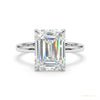 5.36 ct DEW Radiant Cut White Moissanite Solitaire Wedding Ring 18K Gold Plated – white background main image
