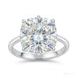 5.45 ct DEW Certified White Moissanite Solitaire Ring – Gift Jewellery in 18K Gold Plated