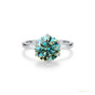 5.60 ct DEW Blue Moissanite Solitaire Ring Sparkling Gift for Anniversary 18K Gold Plat 18K Gold Plated