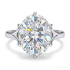 5.85 ct DEW Certified Cushion Cut White Solitaire Moissanite Ring 18K Gold Plated Verme 18K Gold Plated – white background main image