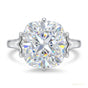 5.85 ct DEW Cushion Cut Moissanite Ring Gift for Her Anniversary Sparkle 18K Gold Plate 18K Gold Plated
