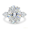 5.90 ct DEW Certified White Moissanite Solitaire Ring – Anniversary Gift for Women 18K 18K Gold Plated – white background main image