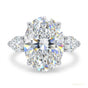 5.90 ct DEW Certified White Moissanite Solitaire Ring – Anniversary Gift for Women 18K 18K Gold Plated