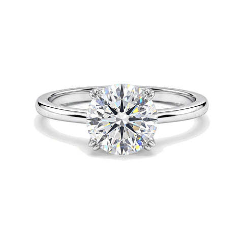 5 Ct Round Cut Lab Grown Diamond Ring — VS1 Clarity, 18k Gold Vermeil