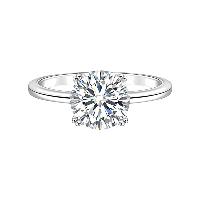 5 carat round cut lab-grown diamond solitaire ring in 18k gold vermeil