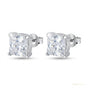 5.00 ct DEW White Moissanite Solitaire Studs In Gold Vermeil For Birthday
