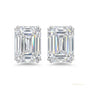 5.00 ct DEW White Moissanite Solitaire Studs In Gold Vermeil For Girls