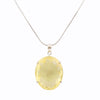 GEMHUB Yellow Citrine Oval 75 Ct natural gemstone pendant in 925 sterling silver