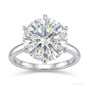 5.20ct DEW White Moissanite Round Solitaire Ring | 18K Gold Vermeil | GRA Certified