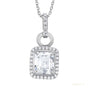Moissanite 5.40 ct DEW Certified Moisanite Pendant Accents Back to School Jewellery Gold Vermeil