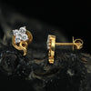 0.44 Ct. Natural Diamond Stud Earrings in 18K Yellow Gold IGI Certified
