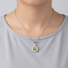5.70 ct DEW Champagne Moissanite Pendant in Gold Vermeil Certified for Her Gift