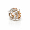 5.20 ct DEW Champagne Moissanite Pendant In Vermeil 925 Silver with Accents for Her Gift