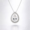 25.50 ct DEW Certified White Moissanite Pendant in 925 Silver – Anniversary Gift