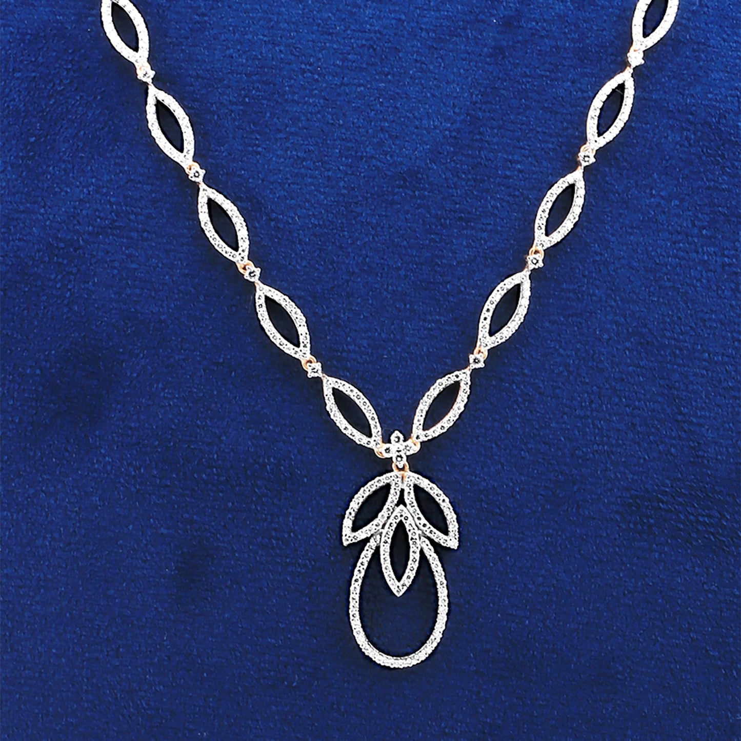Elegant Diamond Necklace and Earring Set
