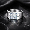 15.80 ct DEW Princess Cut Blue Moissanite Ring for Men in – Statement 18K Gold Plated V 18K Gold Plated