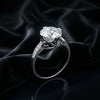 6.70ct DEW White Moissanite Round Solitaire Ring | 18K Gold Vermeil | GRA Certified