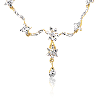 Elegant Diamond Necklace and Earring Set