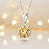 6.20 ct DEW Champagne Moissanite Pendant in Gold Vermeil Certified for Her Gift