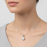 2.60 ct DEW Certified Moissanite Pendant Birthday Gift for Her 18K Gold Plated