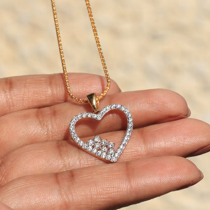Heart-Shaped Diamond Pendant