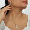 18KT 1.26 Ct Natural Diamond Pendant And Earrings Set, IGI Certified Jewellery