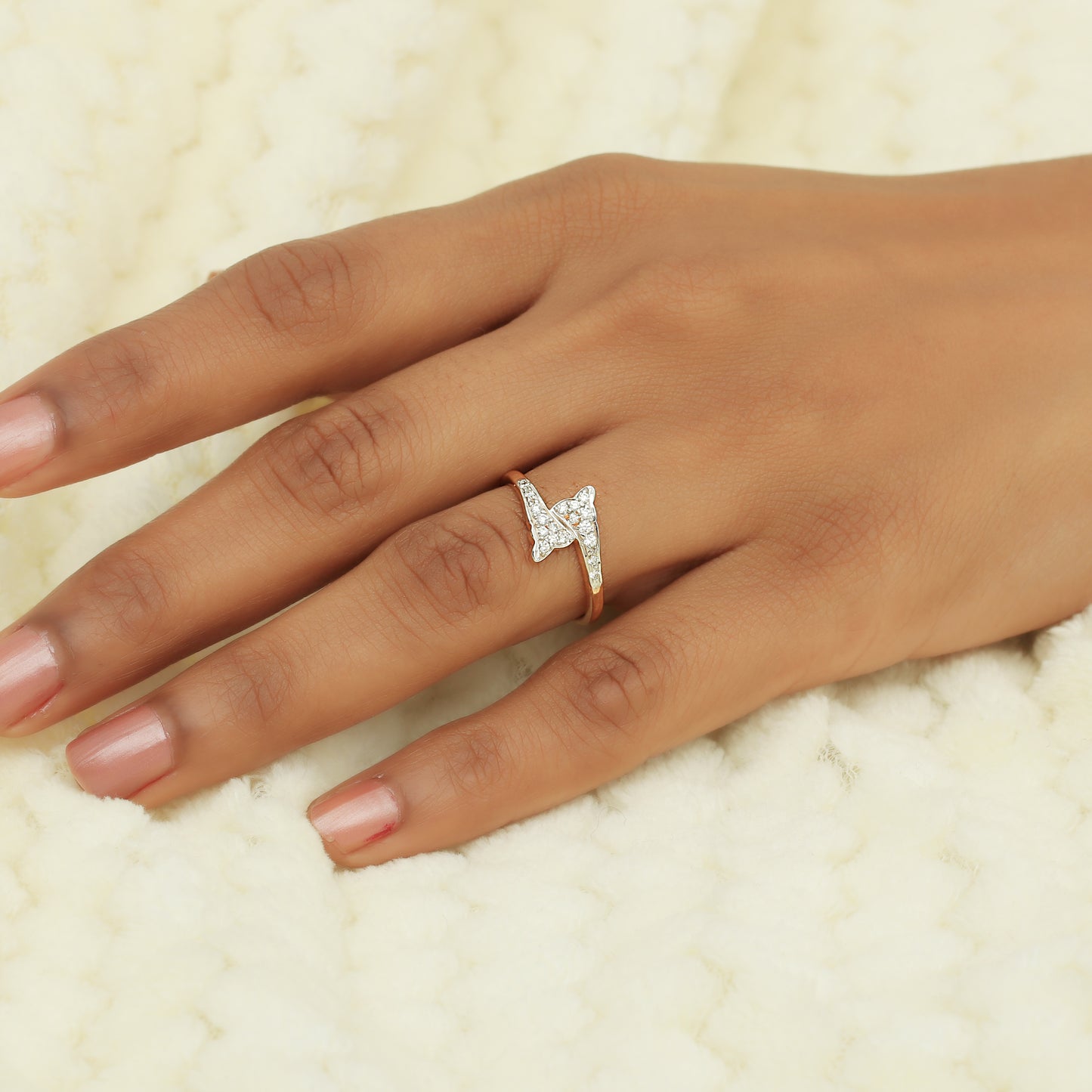 Bypass Diamond Ladies Ring