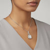 Moissanite 5.40 ct DEW Certified Moisanite Pendant Accents Back to School Jewellery Gold Vermeil