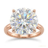 6.00 ct DEW Certified White Moissanite Ring in – Labor Day Jewellery Gift 18K Gold Plated – white background main image