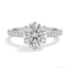 6.00 ct DEW White Moissanite Ring – Thoughtful Labor Day Gift for Her 18K Gold Plated V 18K Gold Plated – white background main image