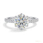 6.00 ct DEW White Moissanite Ring – Thoughtful Labor Day Gift for Her 18K Gold Plated V 18K Gold Plated