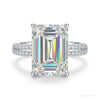 6.10 ct DEW Certified Marquise Cut F VS1 CVD White Moissanite Solitaire Ring 18K Gold P 18K Gold Plated – white background main image