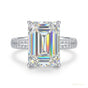 6.10 ct DEW Certified Marquise Cut F VS1 CVD White Moissanite Solitaire Ring 18K Gold P 18K Gold Plated