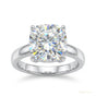 6.10 ct DEW Solitaire Moissanite Ring Engagement Gift Sparkle for Women 18K Gold Plated